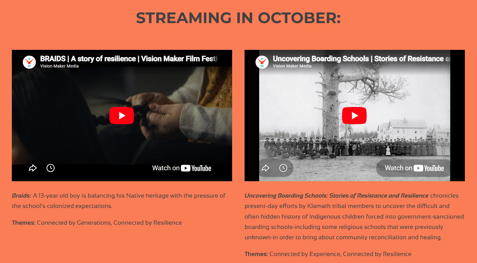 Two free streaming films worth a watch: Braids and Uncovering Boarding Schools: Stories of Resistance
