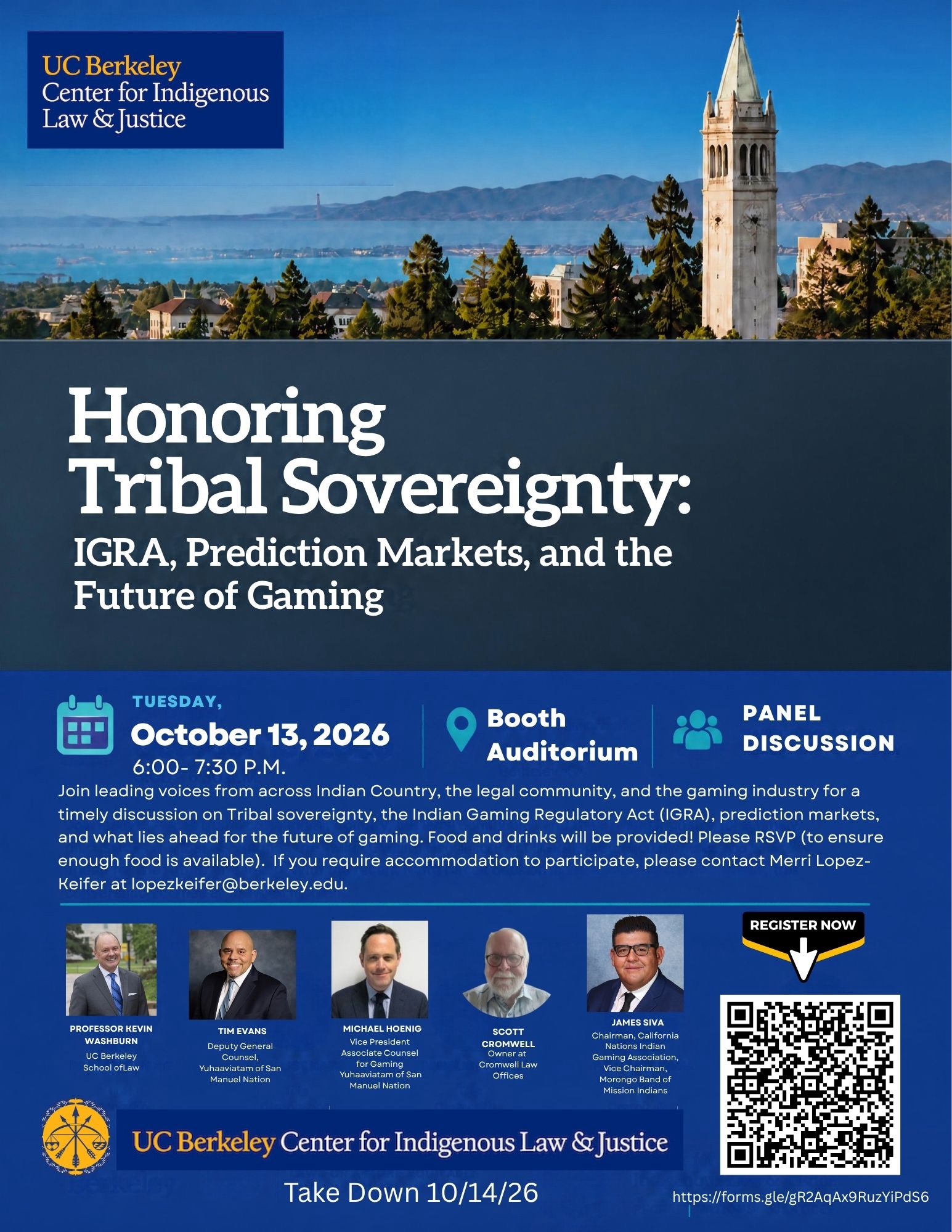Berkeley Law Panel on Prediction Markets, IGRA, and Tribal Sovereignty, Oct. 13, 2026 – Turtle Talk